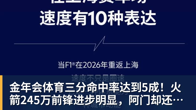 金年会体育三分命中率达到5成！火箭245万前锋进步明显，阿门却还是老样子